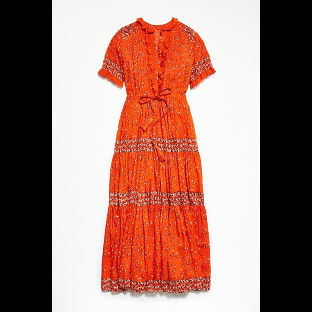 Free People-Rare Feeling Pleated Printed Dress - Picture 6 of 6